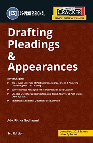 Buy Taxmann's CRACKER for Drafting Pleadings & Appearances Covering ...
