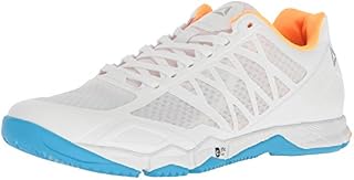 Reebok Women's CROSSFIT Speed Tr Cross-Trainer Shoe,White/Black/Blue Beam/Fire Spark/Pure Silver,10 M US