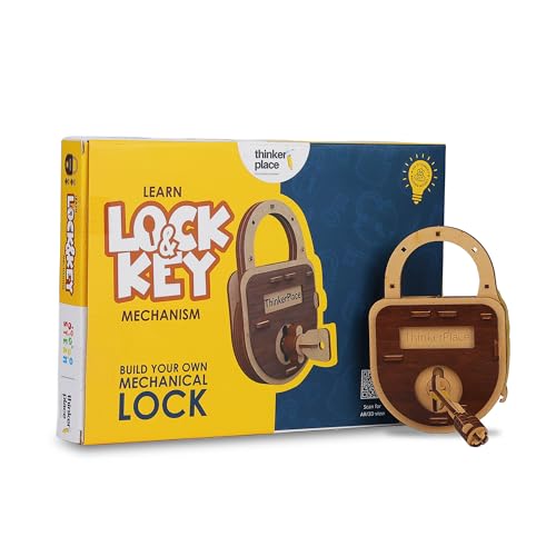 Image of DIY Lock & Key for Kids | Build, Color & Play with a Working Lock & Key | STEM Educational Toy for Kids Age 6+ Years | Science & Learning Toy