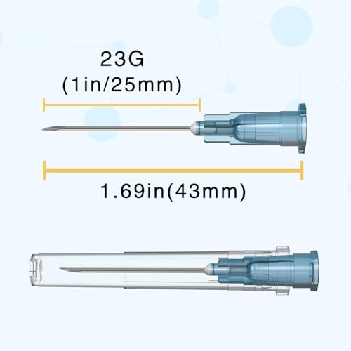 Image of 23 Gauge 1 Inch Needle,100 PCS Luer Lock Industrial Dispensing Accessories,Individually Wrapped