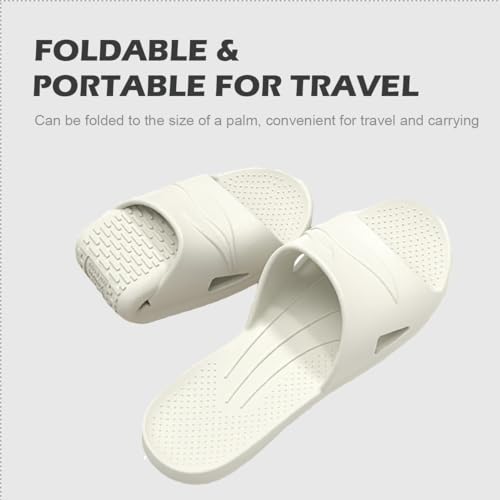 oukisam Chinelos de viagem para mulheres e homens, chinelos dobráveis portáteis com bolsa de armazen