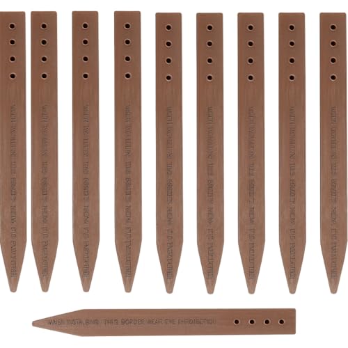12 inch Teak Color Plastic Stakes
