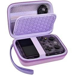 PAIYULE Travel Case Compatible with RG353V/ RG353VS/ R36S Retro Handheld Game Console, Handheld Emulator Storage Holder Organizer, Android Game Console Carrying Bag (Box Only) (Purple)