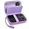 Travel Case Compatible with RG353V/ RG35XX/ RG353VS/ R36S Retro Handheld Game Console, Handheld Emulator Storage Holder Organizer, Android Game Console Carrying Bag (Box Only)(Black+Purple)2 Pack