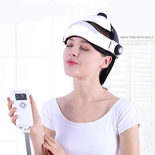 Foto von Elektrische Kopfmassagegerät Heizung Luftdruck Massagegerät Helm Musik Massagekappe Physiotherapie Maschine Gesundheitswesen,Weiß