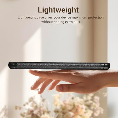 Image of CoBak Case for Kindle Paperwhite 12th Gen 2024 (7 inch) & Colorsoft Signature Edition - All New PU Leather Cover with Auto Sleep Wake Feature for Paperwhite Signature 2024 Released, Black