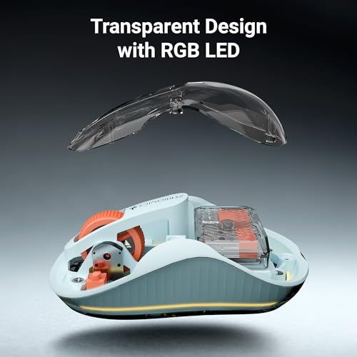 ZEBRONICS Sheer Plus Wireless Mouse, Dual Mode (2.4GHz + BT), Dual Bluetooth, Dual Dongle (USB A & USB C), Upto 3200 DPI, Silent Operation, RGB... - Image 5