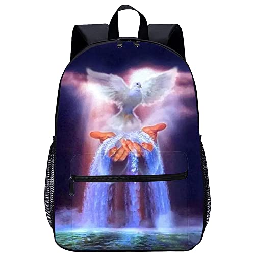 Sac à dos scolaire pigeon 3D unisexe pour enfants et adolescents de 45x30x15cm