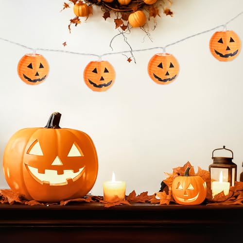 Smilfree Halloween Lichterkette, 4M 20 LED Kürbis Batteriebetrieben – Ansicht 5