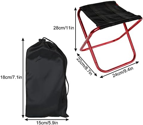 GOYADA 2 Set Small Camping Stools Folding Lightweight, 10 inch Height Portable Mini Small Collapsible Fold Up Camping Stool With Carry Bag For Outdoor, Camping, Fishing, Picnic, Travel, Hiking