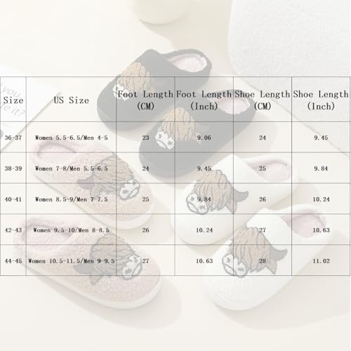 Highland Cow Slippers with Plush Lining and Memory Foam for Women and Men Cozy Indoor Animal House Shoes with Non Slip Sole Gift Ready2