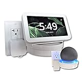 The Easy Outlet Shelf for Show 5 and Brand New Dot With Clock - Installs In Seconds - Hidden Cord Cable Storage Management - Award Winning Design