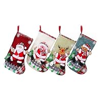ViLiyDuo Weihnachtsstrumpf Nikolausstrumpf Set Nikolausstiefel Socken Weihnachtsstrumpf Geschenktüte Weihnachtsbaum Socken Nikolaussocken Für Weihnachtsfeier Dekorieren (A)