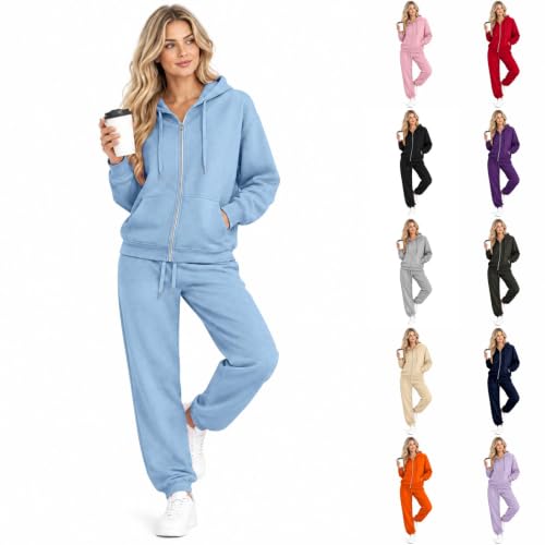 Womens Sweatsuit Two Piece Outfits Oversized Casual Cute Jogging Suits - image 1