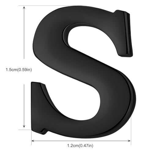 Image of HONEY BEAR Initial Alphabet Letter Lapel Pins Collar Badge Brooches for Mens /Womens Shirt Dress Decoration Black