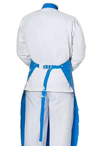 Abwaschbare Labor/Chirurgie/Arzt Schürze Kittel 120cm - waschbar - Klick System - blau