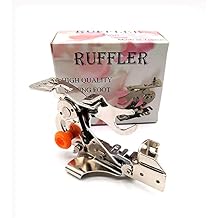 LNKA Ruffler Presser Foot Attachment Low Shank Foot for Janome Brother Singer Pfaff Rufler Sewing Machine # 55705 Pink Box