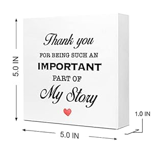 Thank You Wooden Plaque,Thank You Gifts for Women,Appreciation Gifts for Friends,Thankful Wood Table Sign,Thank You for Being Such an Important Part of My Story Wooden Box Sign Desk Decor Thank You Wooden PlaqueThank You Gifts for WomenAppreciation Gifts for FriendsThankful Wood Table SignThank You for Being Such an Important Part of My Story Wooden Box Sign Desk Decor