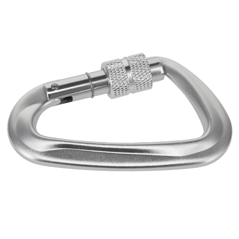 Buckleguy.com C5970 Silver Semi-Matte, Screw Lock Carabiner, Aluminum