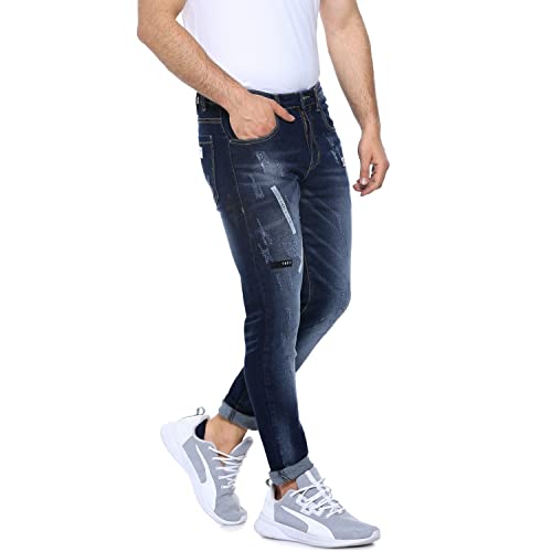 Image of CAHOOT Men's Denim Jeans for Regular Wear | Denim Fabric | Slim Fit | Jeans Crafted with Comfort Fit and High-Performance for Everyday Casual Wear