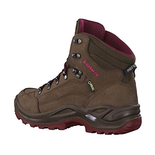 LOWA Reneg. GTX Mid Ws Bergschuhe für Damen in Espressobeere und Rot