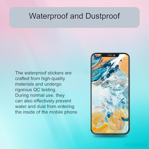 Risidamoy 5 PCS for iPhone 14 Pro Max Waterproof Pre-Cut Adhesive Sticker by Risidamoy - Used condition - Image 4