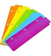 STOBOK 5pcs Mini Binder Divider Snap-in Bookmark 3 Ring Binder Notebook Divider Colorful File Fol...