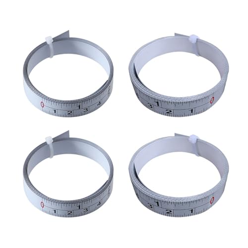 Cinta métrica adhesiva 2 m acero inoxidable miniatura 2