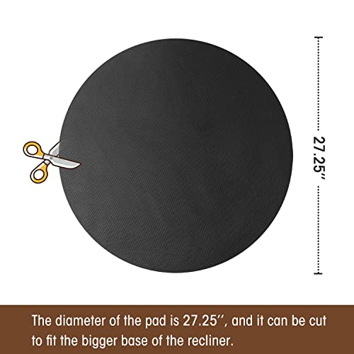 Nonskid Round Rubber Furniture Gripper Pad For Protecting Hardwood Floor Tile Floor And More From Scratching Fits Recliners, Swivel Chairs, And More, Black, Pack Of 1 #TOP1