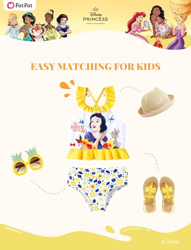 Image of Disney Elsa Princess Toddler Girls Two Piece Tankini Top and Bow Tie Bikini Bottom Beach Swimsuit Set