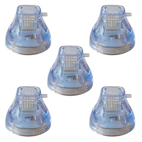 5 x Cartouche de Microneedling RF - Cartouche RF fractionnée - Gold 25 PIN Stérilisée - Aiguilles de cartouche plaquées or - Universelle - Tête avec tube à vide