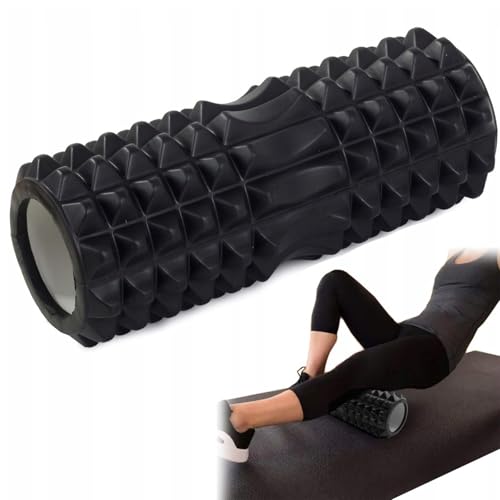 Black Foam Roller for Yoga, Pilates and Balance Exercises