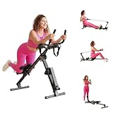 TOUSAINS 3 in 1 Rowing Machine, Ab Machine with Resistance Bands, Abdominal Trainers for Full Body Workout, Fitness Foldable Equipment Rowing Machine for Home Gym