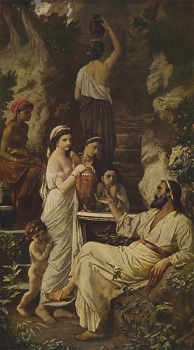 Cuadro de lienzo de Hafiz alla Fontana de Anselm Feuerbach, una obra clásica elegante 60x90cm