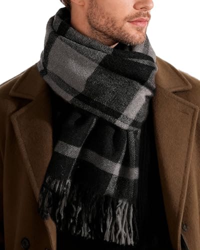 FURTALK Cachecol de inverno masculino longo macio quente cachecol...