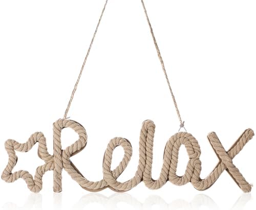 RattanView Beach Relax Sign Wall Decor Summer Beach Theme Hanging...