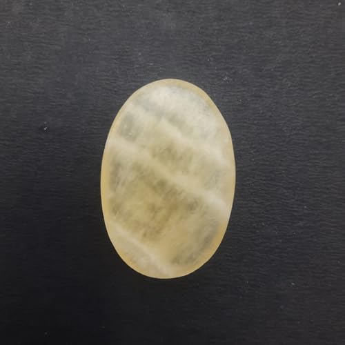 Agate jaune naturelle 66 carats, cabochon d'exception pour joaillerie