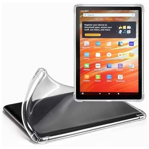 JvKzaen Clear Case for Amazon Fire HD 10 Tablet (2023 Release) Cover