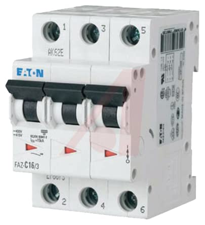 Interruptor Eaton 243062 B20/4 protege redes trifásicas con corte de 6kA