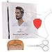 Aberlite Beard Shaper - Hair Lineup Tool w/Barber Pencil-100% Transparent | Many Styles | Long Edges | Anti-Slip - The Ultimate Beard Goatee Shaping Template(US Patent)(Red)-Trimmer Stencil Guide Kit