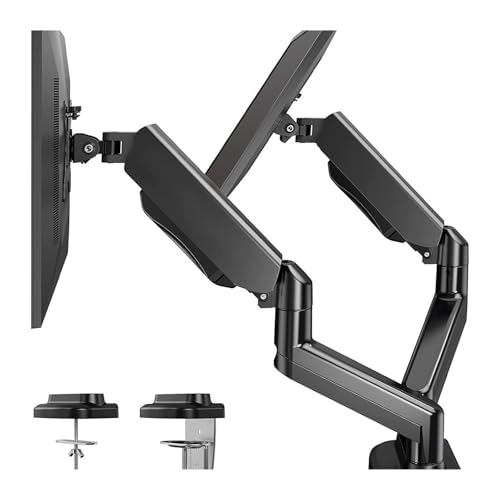 Soporte de doble pantalla con brazo neumático y base de elevación NBYGSC 2