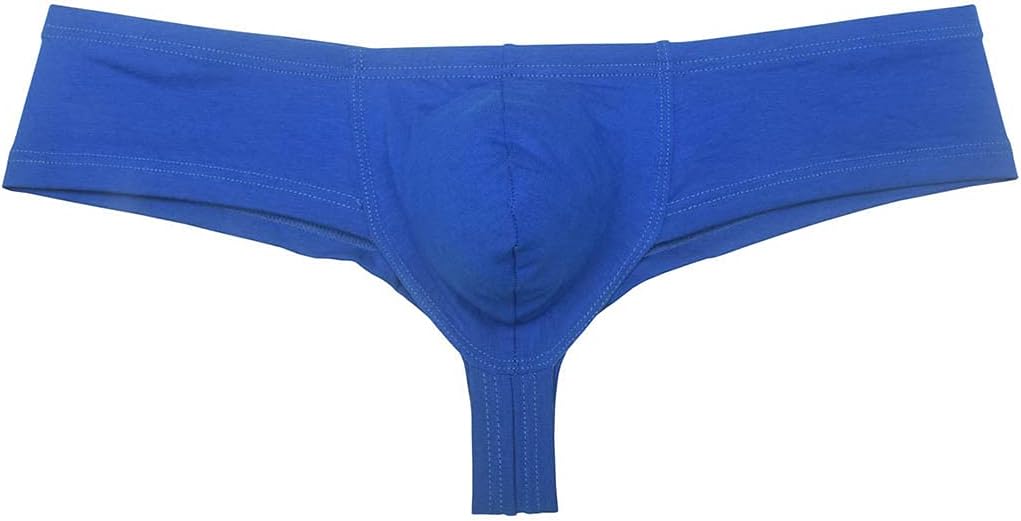 Men's Cotton Bikini Thong Mini Boxer Briefs Underwear Contour Pouch Brazilian Bikini Briefs