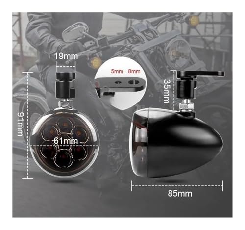 Clignotant de moto custom compatible pour Softail Dyna Sportster - 2