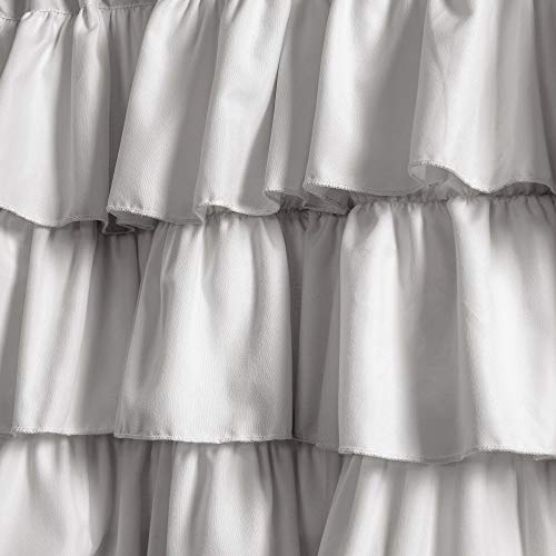 Lush Decor Belle Valance Vintage Chic Style Single Curtain, 84" W X 18" L, Gray #TOP2