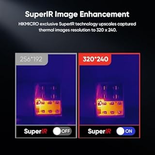 HIKMICRO B10 Telecamera termica con risoluzione 256 x 192 IR con telecamera visiva da 2 MP, misurazione a schermo intero, 25 Hz，LCD 3,2", IP54, intervallo di temperatura -4°F~1022°F