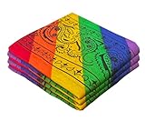 EVERY-VILLE Where EVERYone is Welcome Classic Rainbow Bandanas - 3 Pack Gift Set, 100% Cotton, 22x22 Inches, Paisley - Pride Bandanna Handkerchiefs Headband Scarf, Rainbow, Large EVERY-VILLE Where EVERYone is Welcome Classic Rainbow Bandanas - 3 Pack Gift Set, 100% Cotton, 22x22 Inches, Paisley - Pride Bandanna Handkerchiefs Headband Scarf, Rainbow, Large