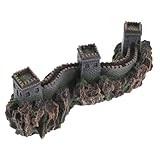 FIXOSHEE Miniatura de China Decoración Acuario Ornamento Artesanal Detallado Modelo Arquitectónico China para Pecera Hogar Oficina Mesa Estante