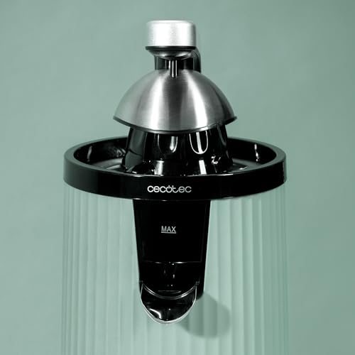 Cecotec Exprimidor Eléctrico de Brazo para Naranjas y Cítricos Xqueeze RetroJuice 600 Green. 600W, Estilo Retro, Filtro de Acero Inoxidable, Cono de Plástico, Palanca para Extraer Pulpa, Antigoteo