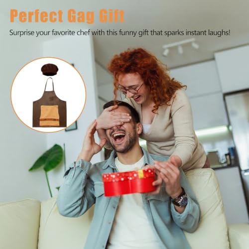 Funny Aprons for Men with Hidden Surprise Pocket and Cap by Generic - Used condition - Image 6