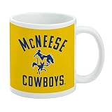McNeese State University Cowboys Logo Ceramic Coffee Mug, Novelty Gift Mugs for Coffee, Tea and Hot Drinks, 11oz, White